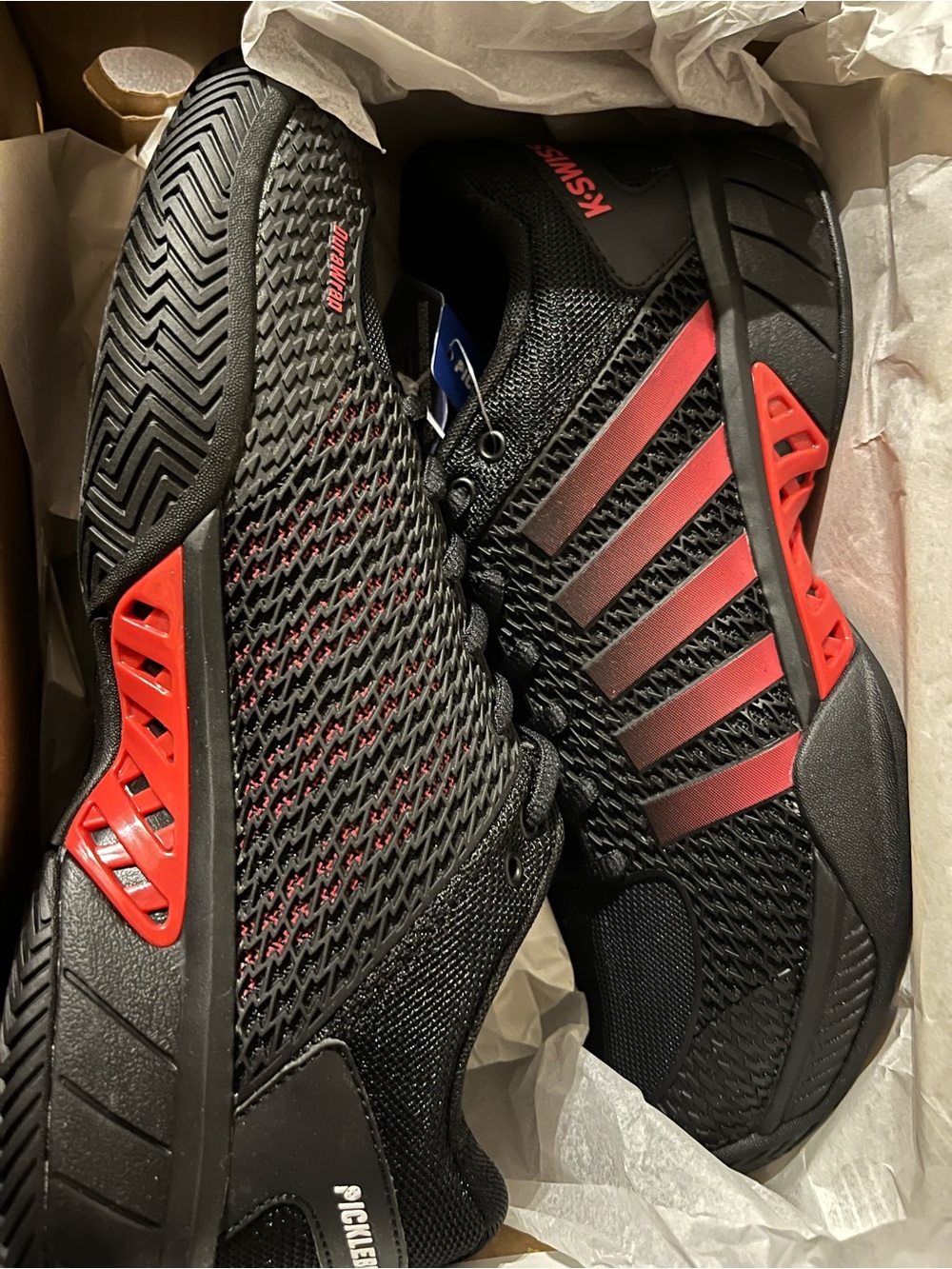 K-Swiss Express Light Pickleball Shoes Men’s 7.5 Black Lollipop NIB